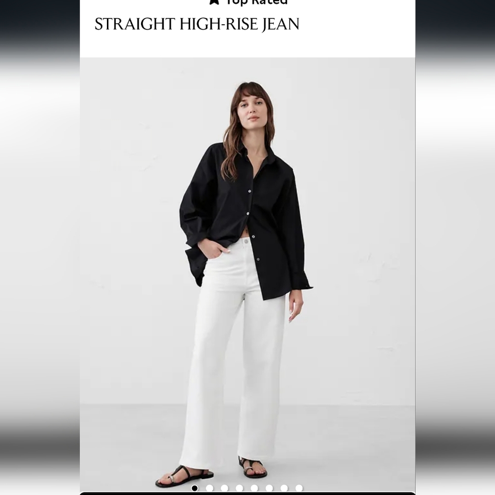 Banana Republic White High-Rise Jeans